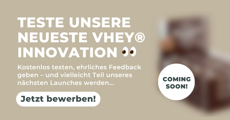 Testangebot für die neueste Vhey® Innovation mit Aufruf zur Teilnahme und Feedback. Kostenlos testen!