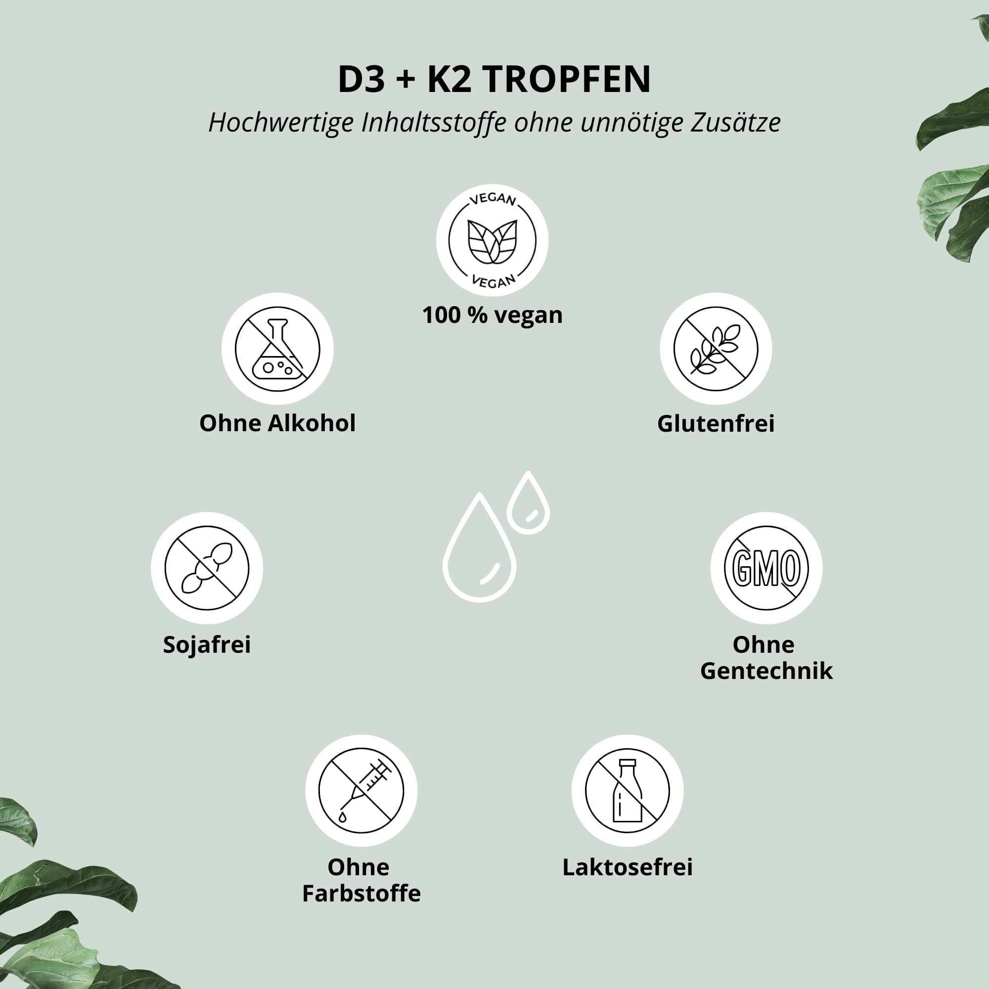 Vitamin D3 + K2 hochdosierte Tropfen
