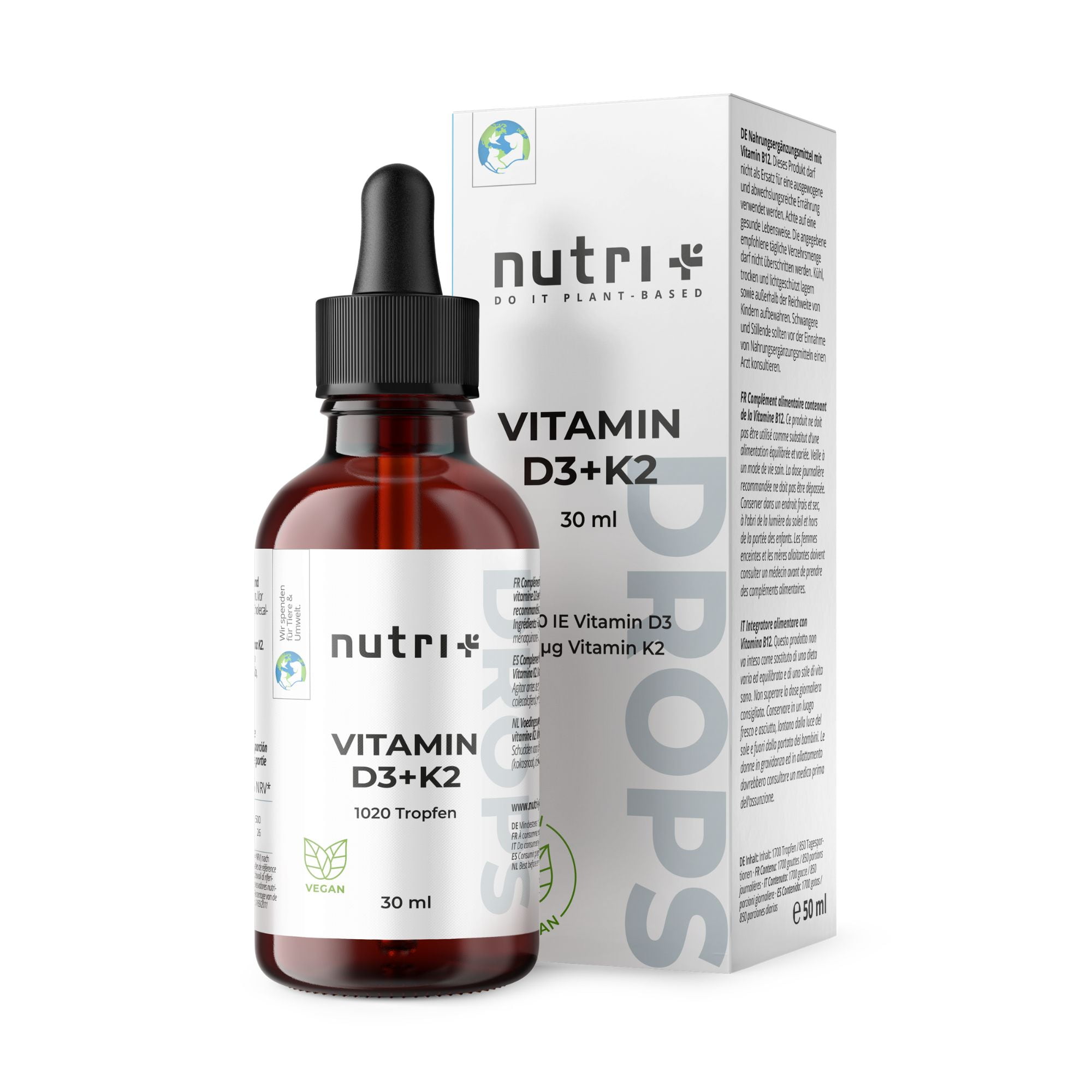 Vitamin D3 + K2 hochdosierte Tropfen