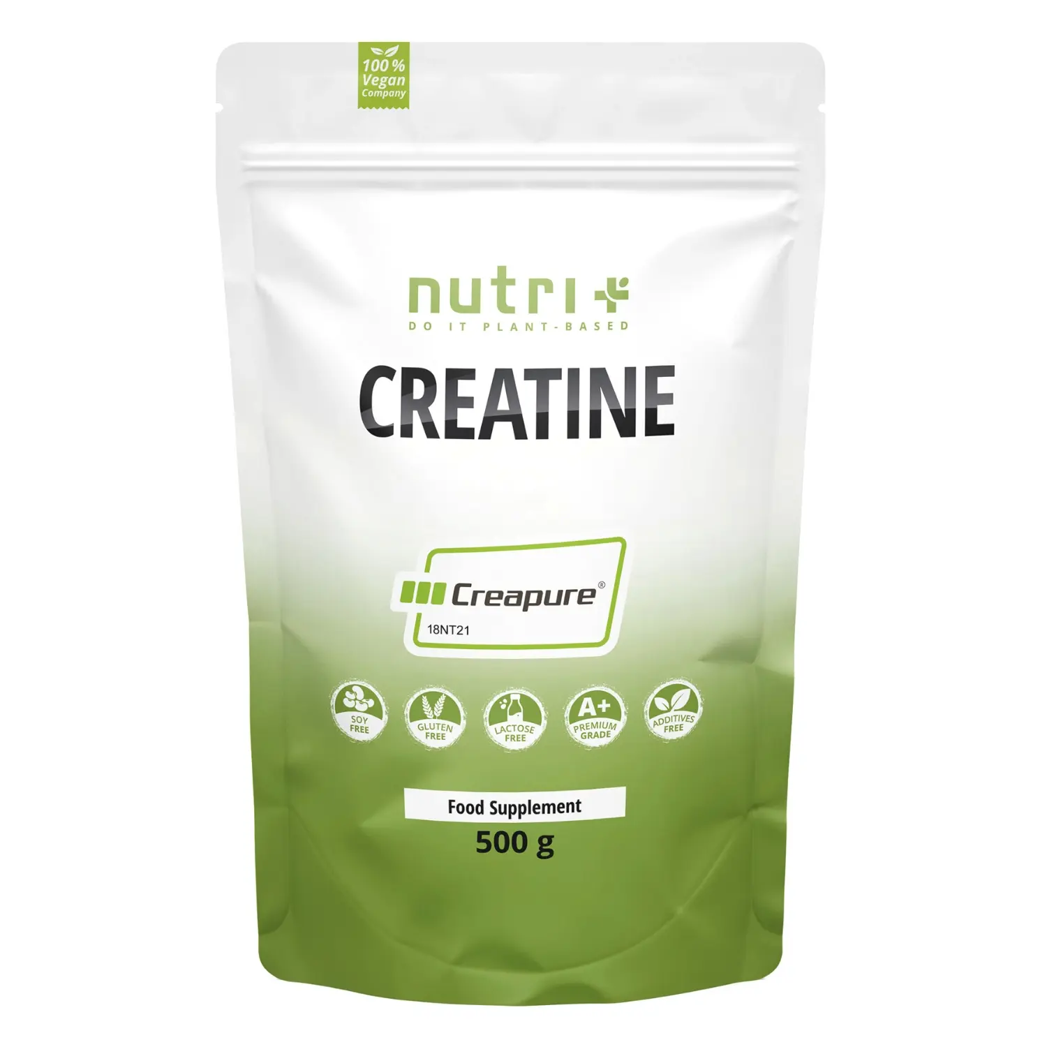 Creatin Pulver (Creapure®) in 500g Verpackung, Food Supplement für Fitness und Muskelaufbau.