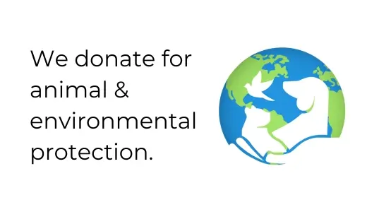 We donate for animal & environment protection